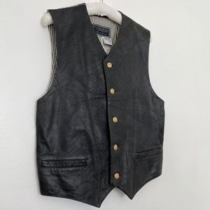 Vintage Versus leather vest by Gianni Versace